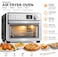 22L Digital Air Fryer Oven 1700W, Stainless Steel Air Fryer Toaster Oven with Digital Display, Programmable Temperature &amp; Timer, Multi-Function Convection Oven for Air Frying, Baking, Roasting &amp; Grilling