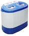 3KG Portable Washing Machine, Twin Tub Semi Automatic Washer with Wash & Spin Function, Compact Laundry Washer, Low Noise Operation, White