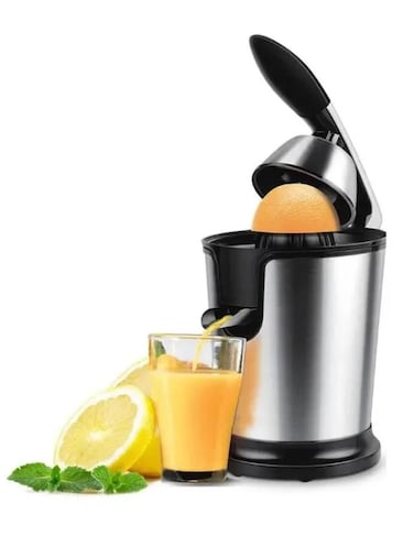 Electric Citrus Juicer with Powerful Motor, Stainless Steel Orange Squeezer, Automatic Juicing Machine with Soft-Grip Handle, Easy-to-Use Juice Extractor for Oranges, Lemons and Other Citrus Fruits for Home &amp; Kitchen