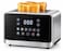 2 Slice Digital Touch Screen Bread Toaster with LCD Display, Adjustable Toast Settings, Defrost &amp; Cancel Functions, Modern Electric Toaster for Breakfast