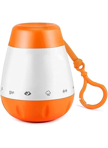 PRITZKER Noise Machine for Baby, Baby Sleep Soother Rechargeable Sound Machine with Auto Voice Sensor, 6 Soothing Nature Sounds &amp; Lullaby for Baby