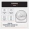Porodo Transparent Fan with LED Night Light, 120&deg; Adjustable Rotation, 3000mAh Battery, 5V/2A Input, 3-9.5H Working Time, Type C Charging, Whisper-Quiet Operation &ndash; Clear