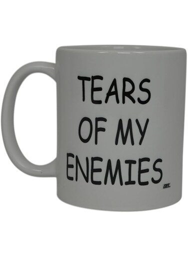 Rogue River Tactical Best Funny Coffee Mug Tears Of My Enemies Novelty Cup Joke Great Gag Gift Idea For Men Women Office Work Adult Humor Employee Boss Coworkers (Tears of My Enemies)