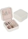 Nnewvante Portable Jewelry Organizer, 2 Layer Display Storage Layer Jewelry Box Organizer Storage Case for Women Girls Necklace Earring Rings Sparkle Jewelry Holder Case, 10 * 10 * 5cm (White)
