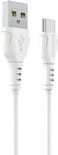 BOROFONE BX51 Triumph charging data cable for Type C - White