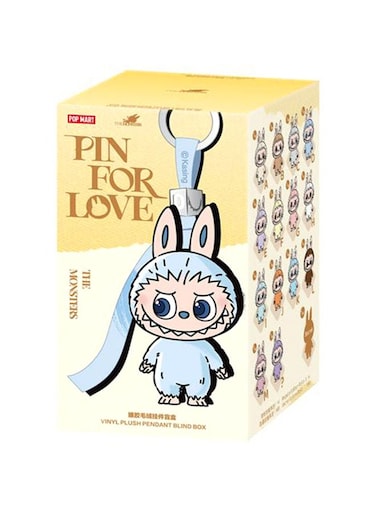 Pop Mart Monsters Pin For Love Series Plush Pendant (A-M) (Random 1 Piece)