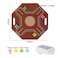 Wood Jackaroo Board Game flying chess Wooden with 6 Colors 24 Marbles 6 Dice Foldable Original Game Set