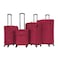 VIPTOUR VIPTOUR Set of 4 Light Weight Polyester Jacqard Trolley Luggage With Number Lock 20/24/28/32 Inches