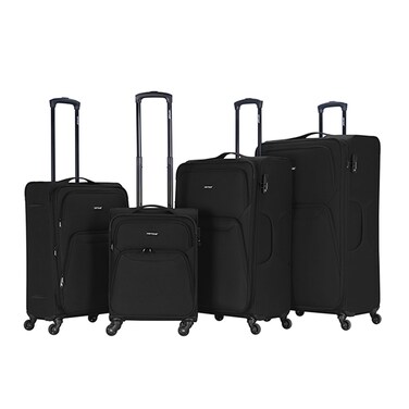 VIPTOUR Set of 4 Light Weight Polyester Jacqard Trolley Luggage With Number Lock 20/24/28/32 Inches