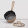 Carote 1.9 Litre Nonstick Saucepan with Pour Spout &amp; Strainer Lid, PFAS &amp; PFOA Free Healthy Cooking, Titanium-Reinforced with Heat-Resistant Handle, All-Stovetop Compatible, Dishwasher Safe (Taupe)