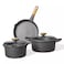 Carote 24-Piece Nonstick Cookware Set with Detachable Handle, Stackable Pots &amp; Pans, PFOA-Free Aluminum Healthy Cooking Set with Pour Spouts, All Kitchen Stovetop Compatible, Dishwasher Safe (Black)
