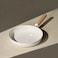 Carote 10-Inch Ceramic Nonstick Fry Pan, PFAS-Free Non-Toxic Coating, Healthy Cooking Frying Pan, Wood-Like Handle, Full-Spray Even-Heat Base, All-Stovetop Compatible Skillet, Dishwasher Safe (Cream)