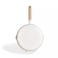 Carote 4.7 Litre Ceramic Nonstick Saut&eacute; Pan with Dual-Size Strainer Lid, PFAS-Free Healthy Cooking, Ergonomic Wood-Like Handle, Full-Spray Base, All-Stovetop Compatible, Dishwasher Safe (Cream)