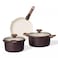 Carote 24-Piece Ceramic Nonstick Cookware Set with Detachable Handle, PFAS-Free Healthy Cooking Pots &amp; Pans, Stackable Design with Pour Spouts, All-Stovetop Compatible, Dishwasher Safe (Chocolate)