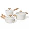 Carote 11-Piece Ceramic Nonstick Cookware Set, PFAS-Free Healthy Cooking Set, Dual-size Silicone Strainer Lids, Full-Spray Even-Heat Base, All Kitchen Stovetop Compatible, Dishwasher Safe (Cream)