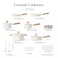 Carote 21-Piece Ceramic Nonstick Cookware Set, PFAS-Free Healthy Cooking Set, Dual-size Silicone Strainer Lids, Full-Spray Even-Heat Base, All Kitchen Stovetop Compatible, Dishwasher Safe (Cream)