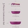 Carote 3-Piece Ceramic Frying Pan Set, 8" &amp; 10" Nonstick Fry Pans with Removable Handle, PFAS-Free Healthy Cooking, Full-Spray Base, All-Stovetop Compatible Skillet Set, Dishwasher Safe (Purple)