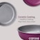 Carote 3-Piece Ceramic Frying Pan Set, 8" &amp; 10" Nonstick Fry Pans with Removable Handle, PFAS-Free Healthy Cooking, Full-Spray Base, All-Stovetop Compatible Skillet Set, Dishwasher Safe (Purple)