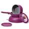Carote 6-Piece Ceramic Cookware Set with Detachable Handle, Stackable Frying Pan &amp; Saucepan with Lids, PFAS-Free Nonstick Healthy Cooking Set, All Kitchen Stovetop Compatible, Dishwasher Safe (Purple)