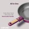Carote 6-Piece Ceramic Cookware Set with Detachable Handle, Stackable Frying Pan &amp; Saucepan with Lids, PFAS-Free Nonstick Healthy Cooking Set, All Kitchen Stovetop Compatible, Dishwasher Safe (Purple)