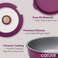 Carote 6-Piece Ceramic Cookware Set with Detachable Handle, Stackable Frying Pan &amp; Saucepan with Lids, PFAS-Free Nonstick Healthy Cooking Set, All Kitchen Stovetop Compatible, Dishwasher Safe (Purple)