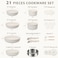 Carote 21-Piece Ceramic Cookware Set with Detachable Handle, Stackable Pots &amp; Pans with Lids, PFAS-Free Nonstick Healthy Cooking Set, All Kitchen Stovetop Compatible, Dishwasher Safe (Purple)