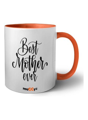 Best Mother Ever Printed Mug Orange/White/Black