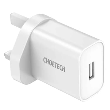 CHOETECH Q5002-UK-WH 12W Universal Compatible USB Wall Charger - White