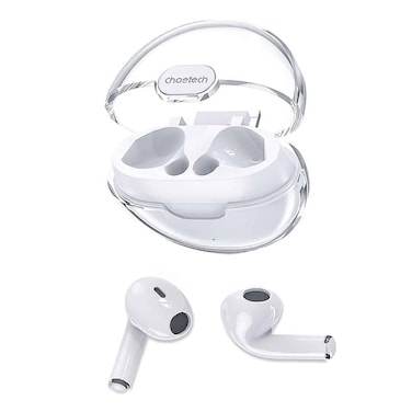 سماعات أذن لاسلكية حقيقية بجودة صوت ستيريو هاي فاي CHOETECH BH-T08 - أبيض
