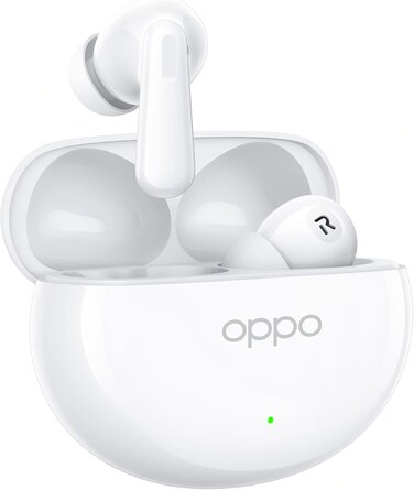 سماعات أذن لاسلكية حقيقية OPPO Enco Air4 مانعة للضوضاء، لون أبيض حريري