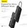 Baseus Lite Series 6-Port Type-C HUB Docking Station, 4K HDMI, 2 USB 3.0 Ports, Type-C Data, SD/TF Card Reader, 100W PD Charging, Black