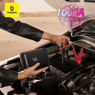 2-in-1 Jump Starter with Air Compressor &amp; Power Bank, 1000A Peak, 8000mAh Battery, LED Display for Battery &amp; Tire Pressure, 150PSI Tire Inflator, Supports Up to 4.0L Gas/2.5L Diesel, Fast Charger 3.0.