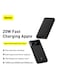 Baseus 10000mAh Power Bank 20W PD   Fast Charging Battery Pack   LED Digital Display   Dual Input &amp; Triple Output   Compact &amp; Portable   Compatible with iPhone, Samsung, Huawei &amp; More - Black

