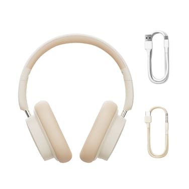 Baseus Bowie D05 Wireless Bluetooth Headset: HiFi Stereo Sound, 70-Hour Playback, Foldable Design, Low Latency, Dual Device Connection, Perfect for Music &amp; Gaming Beige