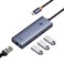 Baseus Flite Series 4-in-1 USB-C Hub Adapter with 3 USB 3.0 Ports, RJ45 Ethernet 1000M, High-Speed Data Transfer, Universal Compatibility, Grey