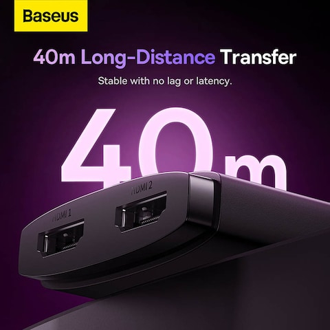 Baseus AirJoy Series 2 in 1 Bidirectional HDMI Switch 4K 60Hz HDMI Splitter for PS5 PS4 Xbox Universal Compatibility Plug and Play Black