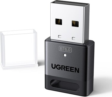 UGREEN USB Bluetooth Adapter 6.0, Plug &amp; Play for Windows 11/10/8.1, Bluetooth Receiver and Transmitter for Keyboard, Mouse, Headphones, Speakers, Laptop, Game Controller and Printer