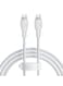 100W USB C To USB C Charger Cable [1.2m 5A] , Type C iPhone 15 Fast Charging Cable Compatible With MacBook Pro, iPad Pro/Air, iPhone 15/15 Plus/15 Pro Max, Galaxy S23+/S23 Ultra, And More White