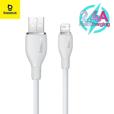 iPhone Lightning Cable Fast Charging (2m) For iPhone 14, Pro, Pro Max/iPhone 13, Pro, Pro Max/iPhone 12, Pro, Pro Max/iPhone 11, Pro, Pro Max/iPhone XS MAX/XR/XS/X/8 Plus/8, iPad Mini/Pro White