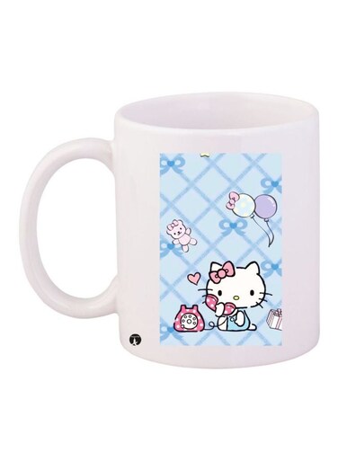Hello Kitty Printed Coffee Mug White/Blue/Pink