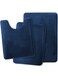 ND Bathroom Rugs, Velvet Memory Foam Bath Mat, Non-Slip Bath Rugs, Machine Wash, Dries Quickly, Ultra Soft Plush Bath Mats for Bathroom, 3 Piece Set (Royal Blue)