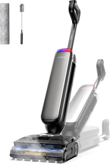 Tineco Floor One S9 Artist Steam Wet Dry Vacuum Cleaner, High-Temp Steam Cleaning, 22kPa Suction, 360&deg; SmoothDrive, Anti-Tangle Design, 185&deg;F Flashdry, Long Runtime, 180&deg; Lay-Flat