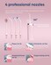 MySmile LP211 Cordless Advanced Water Flosser for Teeth 5 Cleaning Modes Rechargeable Power Dental Flosser 8 Replacement Jet Tips IPX 7 Waterproof Dental Irrigador with Travel Storage Pouch (Pink)
