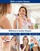MySmile LP211 Cordless Advanced Water Flosser for Teeth 5 Cleaning Modes Rechargeable Power Dental Flosser 8 Replacement Jet Tips IPX 7 Waterproof Dental Irrigador with Travel Storage Pouch (Pink)
