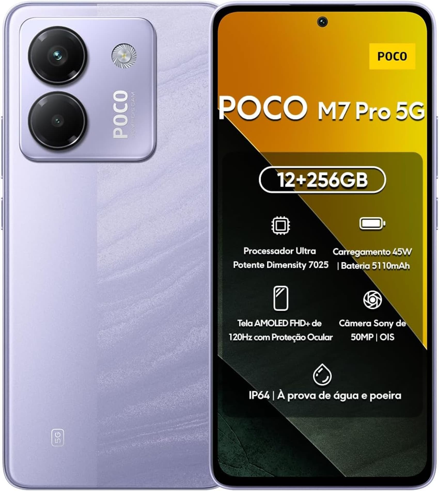 Buy POCO M7 Pro Dual Sim 12GB RAM 256GB 5G Purple Online