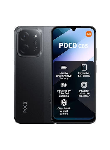POCO C85 Dual SIM 8GB RAM, 256GB, 4G, Black