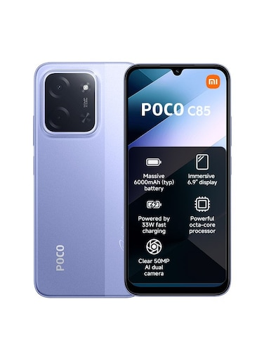 POCO C85 Dual SIM 8GB RAM, 256GB, 4G, Purple