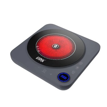 Winning Star Ceramic Hot Plate ST-9677 Electric Cooker with Touch Control, 2000W, LED Display, Touch Control, Scratch-Resistant Ceramic Plate, Portable Cooktop for Kitchen