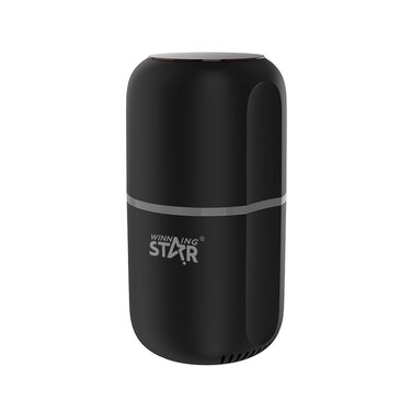 مطحنة قهوة كهربائية  Winning Star ST-9713، مطحنة توابل مع فرشاة تنظيف، سعة كبيرة 80 جرام، مطحنة قوية من الفولاذ المقاوم للصدأ بقوة 150 وات للتوابل وحبوب القهوة والمكسرات والأعشاب (أسود)
