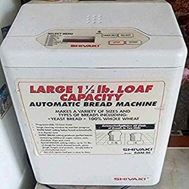 Shivaki Japan SBM-96 Large Capacity Bread Machine &amp; Dough Maker &ndash; Automatic, Digital Control, Non-Stick Pan, 2.5 lbs, Programmable with Delay Timer &amp; Recipe Book